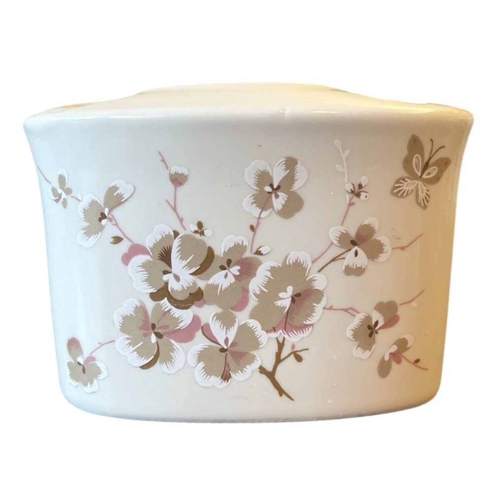 Vtg Cottage Ceramic Butterfly Floral Japan Bathroom Toothbrush Holder Granny‎